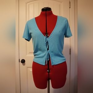 Bright blue Wilfred tie-up tee